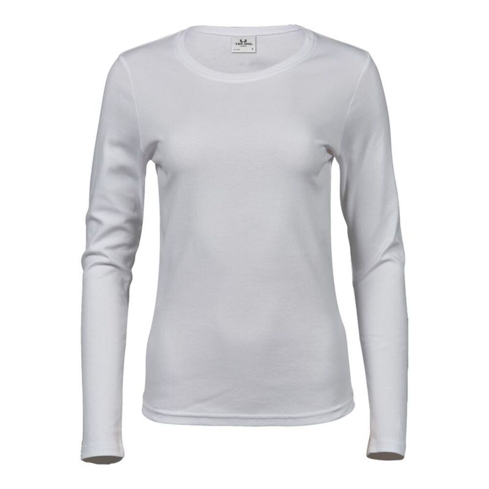 Tee Jays Womens/Ladies Interlock Long-Sleeved T-Shirt / White